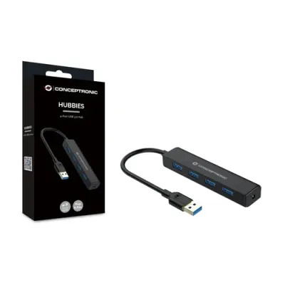 Conceptronic Hub 4x USB 3.0 Negro