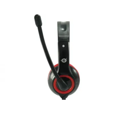 Conceptronic Auriculares USB con Control de Volumen Rojos