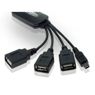 Hub Usb 2.0 Conceptronic 3 Puertos Usb + 1 Mini Usb Y Usb-a De Hub Usb 2.0 Conceptronic 3 Puertos Usb + 1 Mini Usb Y Usb-a De
