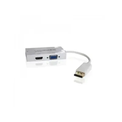 Approx appC37 Adaptador DisplayPort a HDMI/DVI/VGA Blanco