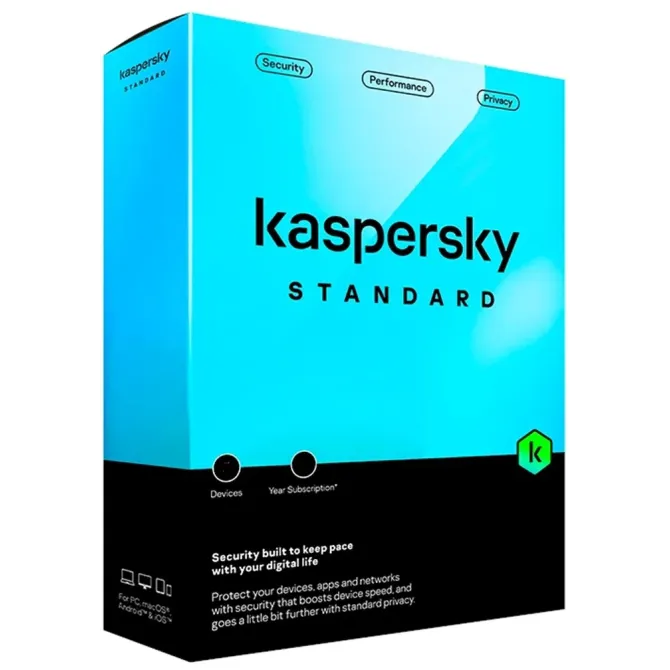 Kaspersky Standard Antivirus 2024 | 1 Dispositivo | 1 año
