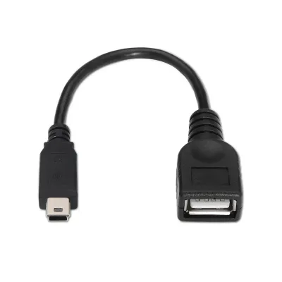 Cable USB 2.0 Aisens A101-0033/ MiniUSB Macho - USB Hembra/ Cable USB 2.0 Aisens A101-0033/ MiniUSB Macho - USB Hembra/