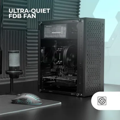 Mars Gaming MC-1000 Minitorre USB 3.0 con Ventana Negra