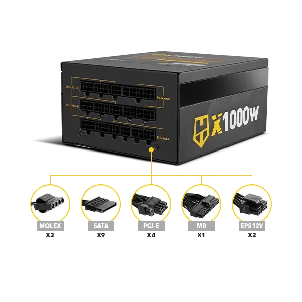 NOX Hummer X Gold Edition 1000W 80 Plus Gold Full Modular
