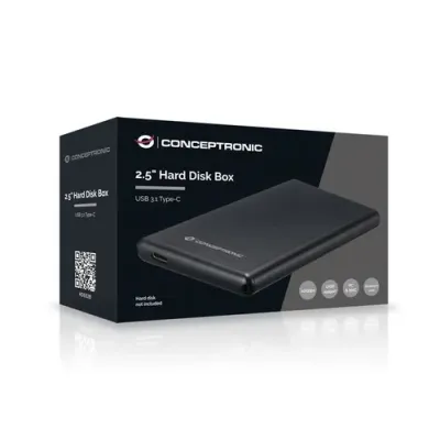 Conceptronic Caja Disco Duro Externo 2.5" USB-C/USB 3.1 Conceptronic Caja Disco Duro Externo 2.5" USB-C/USB 3.1
