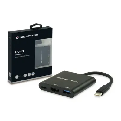 Conceptronic Donn Adaptador USB-C a HDMI Negro