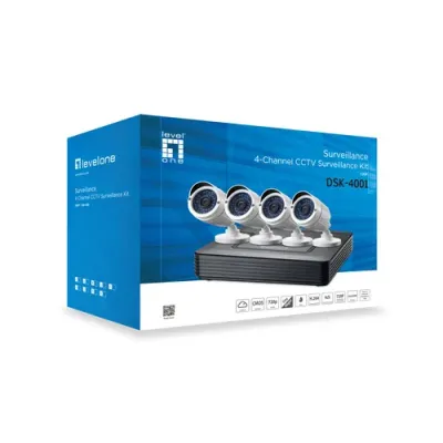 Kit Videovigilancia 1080p Level One Dsk-4001 4 Canales 4 Kit Videovigilancia 1080p Level One Dsk-4001 4 Canales 4