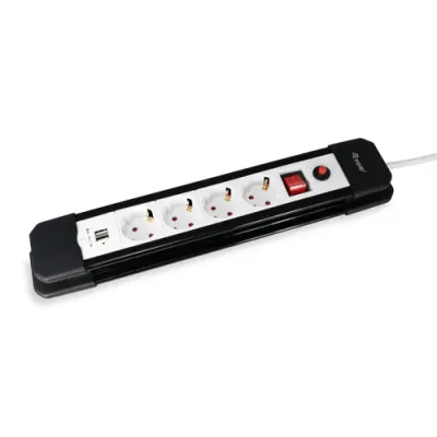 Equip Regleta de Alimentación 4 Tomas de Red con Interruptor +