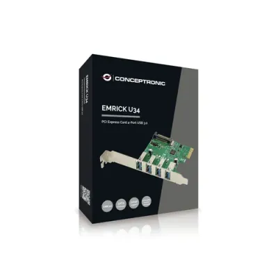 Conceptronic Emrick U34 Tarjeta PCI Express 4xUSB 3.0 Conceptronic Emrick U34 Tarjeta PCI Express 4xUSB 3.0