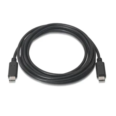 Aisens Cable USB 2.0 3A Tipo C Macho/Macho 2m Negro