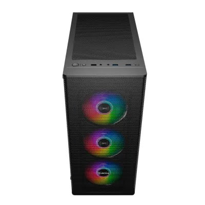 UNYkach Mir 100 Caja ATX Gaming Cristal Templado Lateral y 4