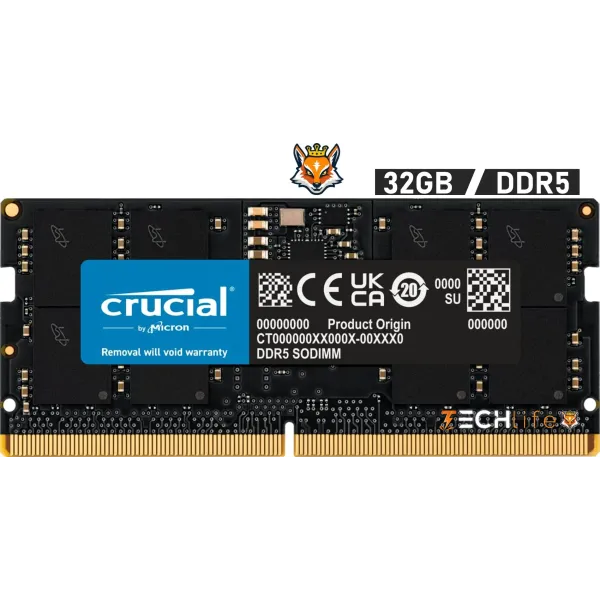 Crucial CT32G48C40S5 DDR5 4800MHz 32GB CL40