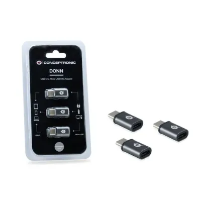 Conceptronic Donn Adaptador USB-C OTG a Micro USB 3x Unidades
