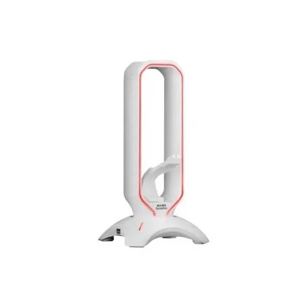 Mars Gaming MHHPRO Soporte Auriculares + Bungee para Ratón + HUB 2x USB 3.0 Blanco