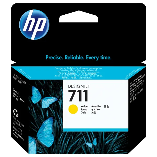 HP 711 Amarillo CZ132A - Cartucho de Tinta Original