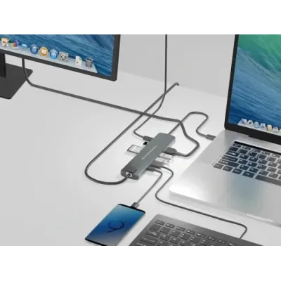 Conceptronic DONN06G Hub Adaptador 9 en 1 USB-C a HDMI/USB-C Conceptronic DONN06G Hub Adaptador 9 en 1 USB-C a HDMI/USB-C