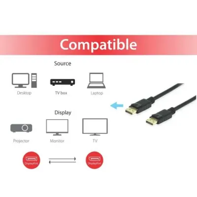 Equip Cable DisplayPort 1.4 8K 2m Negro Equip Cable DisplayPort 1.4 8K 2m Negro