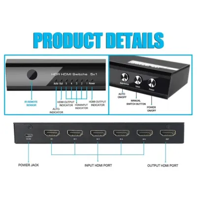Equip HDMI 2.0 Switch 5x1