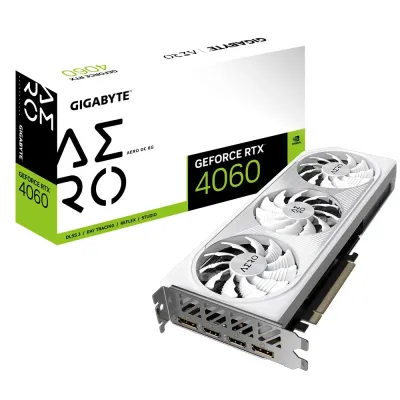 Gigabyte GeForce RTX 4060 Aero OC White 8GB GDDR6 Gigabyte GeForce RTX 4060 Aero OC White 8GB GDDR6