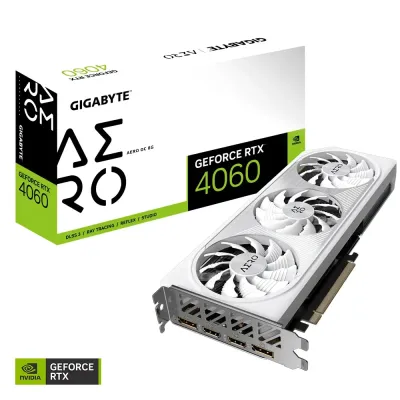 Gigabyte GeForce RTX 4060 Aero OC White 8GB GDDR6 Gigabyte GeForce RTX 4060 Aero OC White 8GB GDDR6