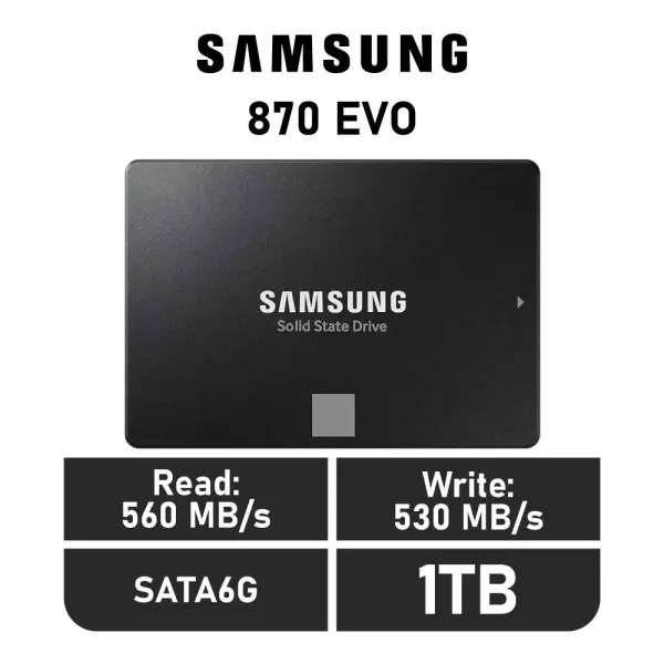 Samsung 870 EVO SSD 2.5" 1TB SATA3 Negro
