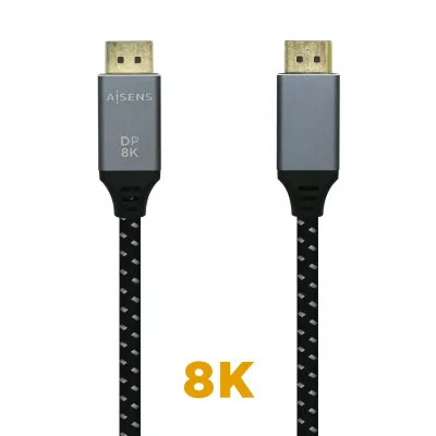 Aisens Cable Displayport V1.4 Macho/Macho 2m Gris