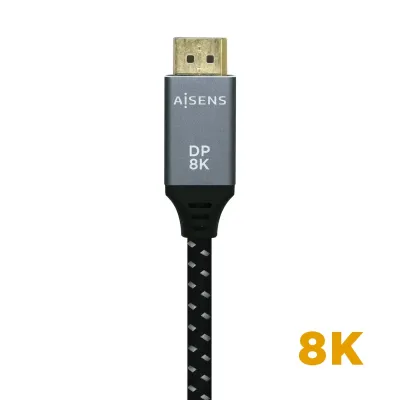 Aisens Cable Displayport V1.4 Macho/Macho 2m Gris