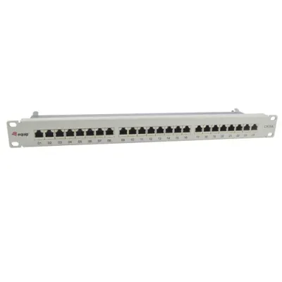 Patch Panel 24 Puertos Categoria 6a Apantallado Color Gris Claro Patch Panel 24 Puertos Categoria 6a Apantallado Color Gris Claro