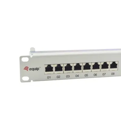 Patch Panel 24 Puertos Categoria 6a Apantallado Color Gris Claro Patch Panel 24 Puertos Categoria 6a Apantallado Color Gris Claro