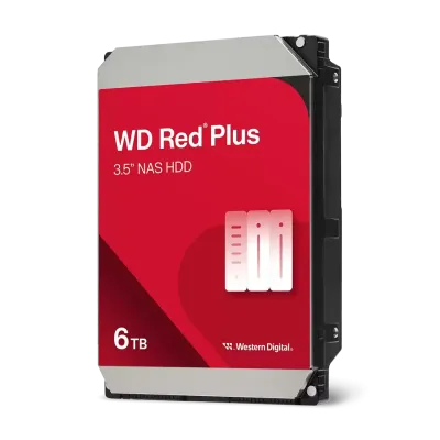 Disco Duro WD Red Plus NAS 6TB Disco Interno HDD 3.5" 256MB