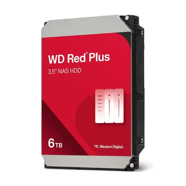 Disco Duro WD Red Plus NAS 6TB Disco Interno HDD 3.5" 256MB SATA 3
