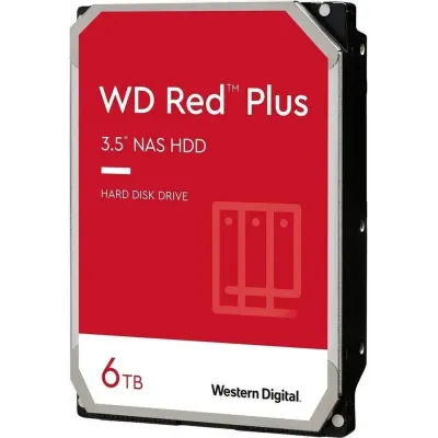 Disco Duro WD Red Plus NAS 6TB Disco Interno HDD 3.5" 256MB