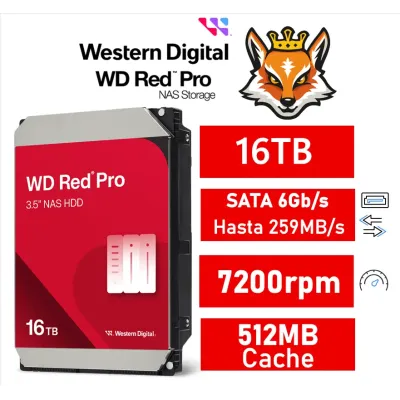Disco Duro WD Red Pro 3.5" 16TB 512MB SATA 3