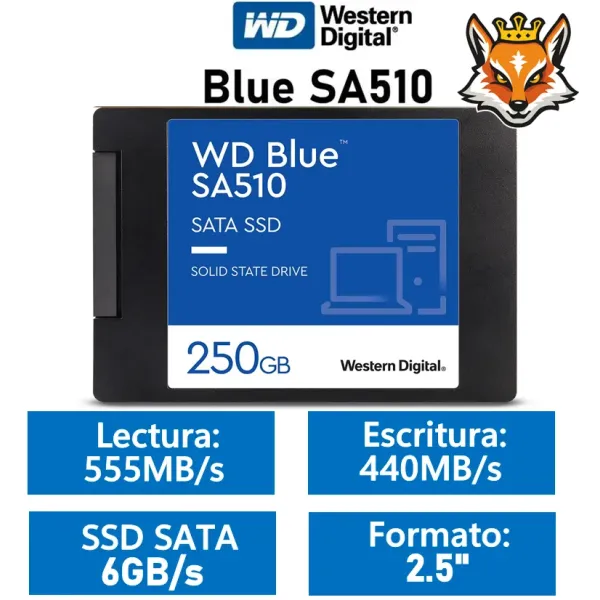 WD Blue SA510 2.5" 250GB SSD SATA 3