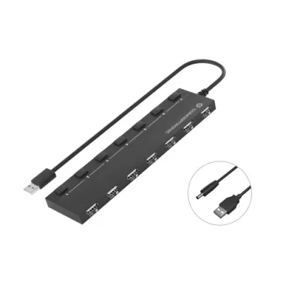 Conceptronic HUBBIES08B HUB USB 2.0 7x Puertos con Interruptores