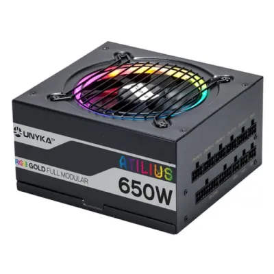 UNYKAch Atilius RGB Fuente de Alimentación 650W Eficiencia 90%