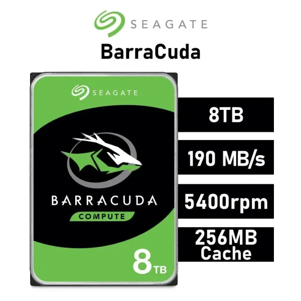 Disco Duro Seagate BarraCuda 8TB Disco Interno HDD 3.5" SATA3