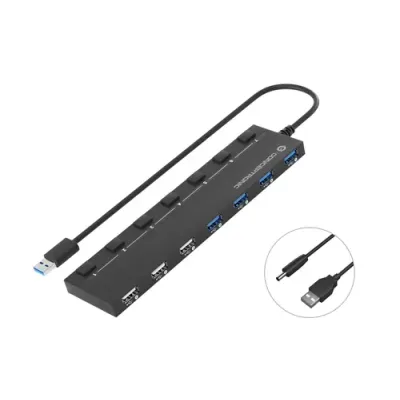 Conceptronic HUBBIES09B HUB USB 3.0 4x Puertos USB 3.0 + 3x