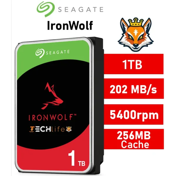 Seagate Ironwolf NAS 3.5" 1TB SATA 3