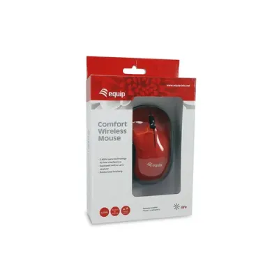 Equip Ratón Inalámbrico 1200 DPI Rojo Equip Ratón Inalámbrico 1200 DPI Rojo