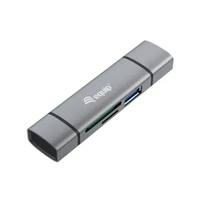 Equip Lector de Tarjetas Externo USB 3.0 Doble Conexión