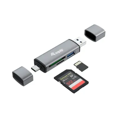 Equip Lector de Tarjetas Externo USB 3.0 Doble Conexión