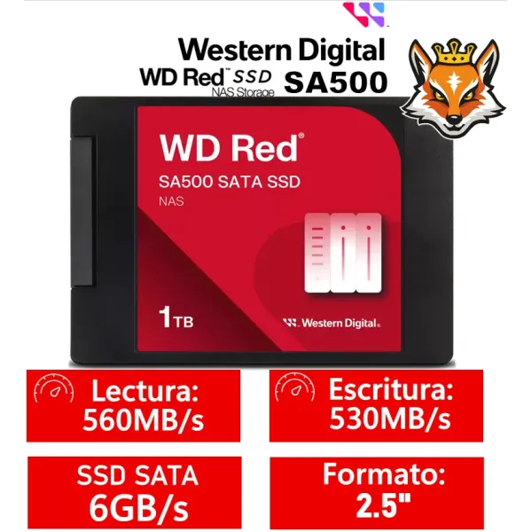 WD Red SA500 NAS 1TB SSD 2.5" SATA 3