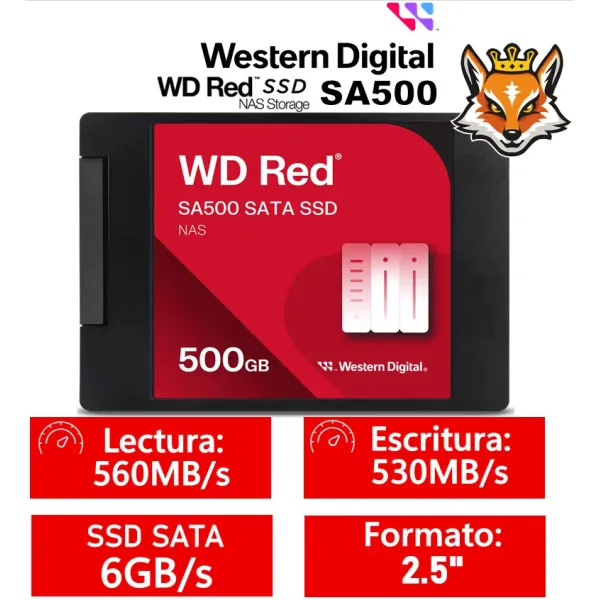 WD Red SA500 NAS 500GB SSD 2.5" SATA 3