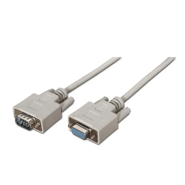 Cable Serie RS232 Aisens A112-0065/ DB9 Macho - DB9 Hembra/ Hasta 0.15W/ 1.6Mbps/ 1.8m/ Beige