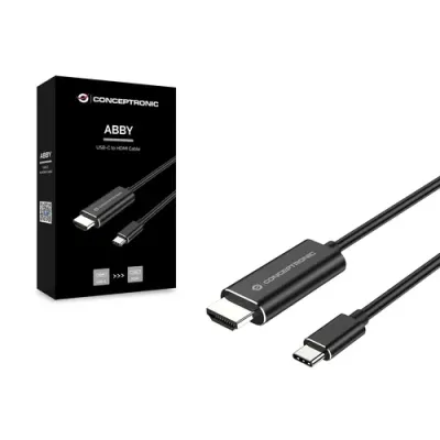 Conceptronic ABBY04B Cable USB-C Macho a HDMI Macho 4K 2m Negro