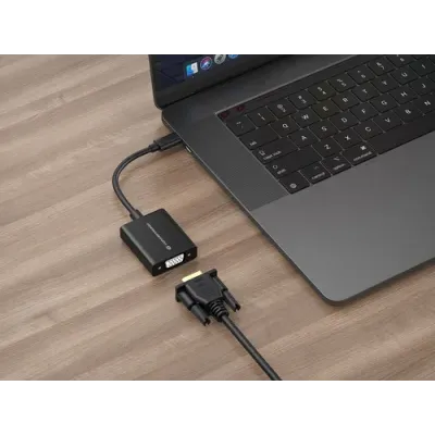 Conceptronic ABBY05B Adaptador USB-C Macho a VGA Hembra 1080p