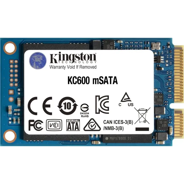 Kingston KC600 SSD 512GB mSATA 6GB/s a 550MB/s 3D TLC NAND