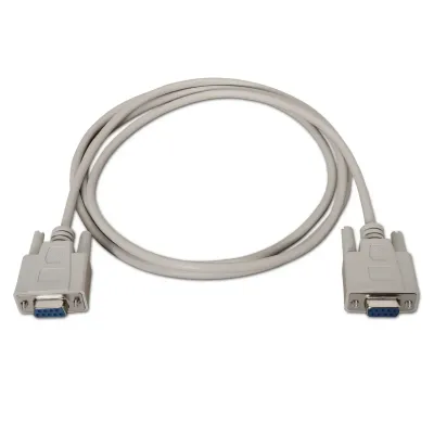 Aisens Cable Serie Null Modem DB9 Hembra/Hembra 1.8m Beige