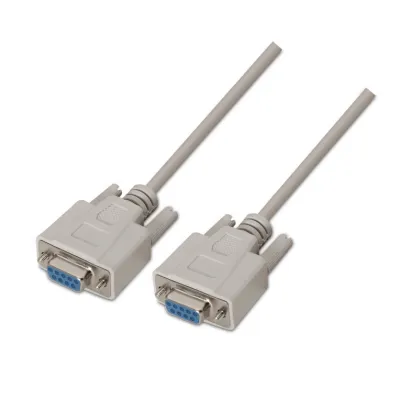 Aisens Cable Serie Null Modem DB9 Hembra/Hembra 1.8m Beige